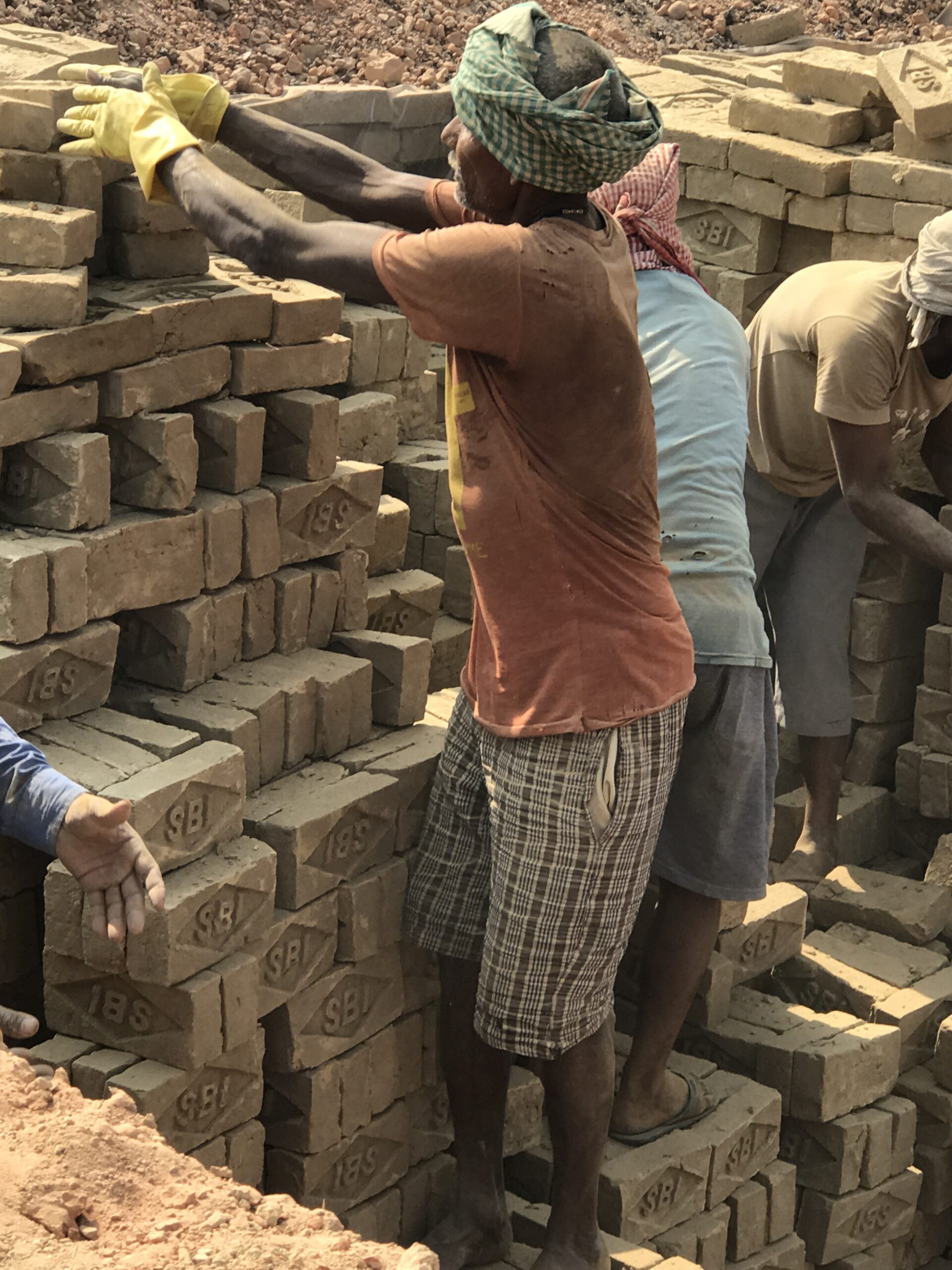 brick stacker at kiln